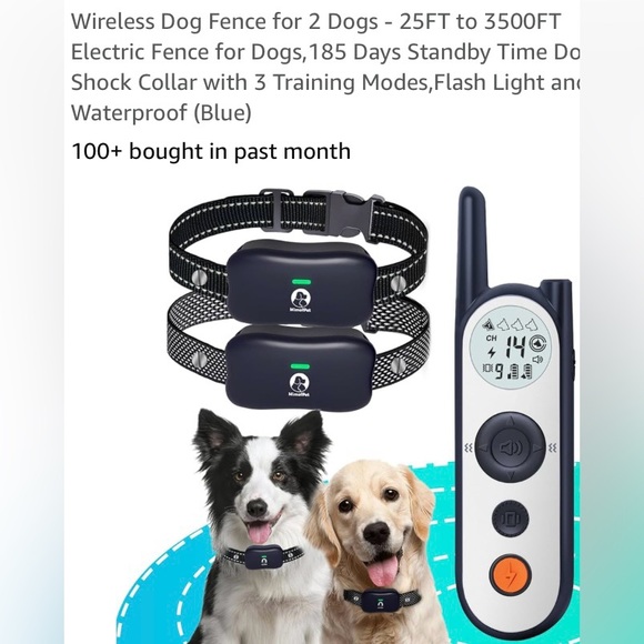 MIMOFPET wireless dog fence training collar